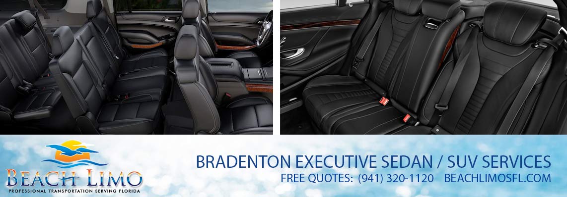 Bradenton Private Car Service - Bradenton Black Car Transportation Services - Bradenton Executive Sedan Service - Beach Limos Florida