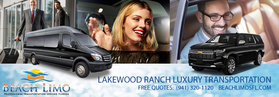 Lakewood Ranch Limo Service Rental - Lakewood Ranch Private Transportation - Lakewood Ranch Black Car Service - Beach Limos Florida
