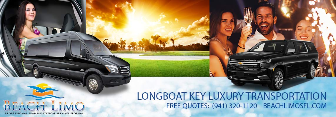Longboat Key Limo Service Rental - Longboat Key Private Transportation - Longboat Key Black Car Service - Beach Limos Florida