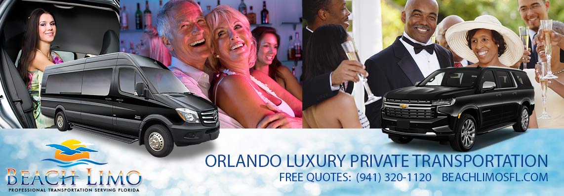 Orlando Limo Service Rental - Orlando Private Transportation - Orlando Black Car Service - Beach Limos Florida