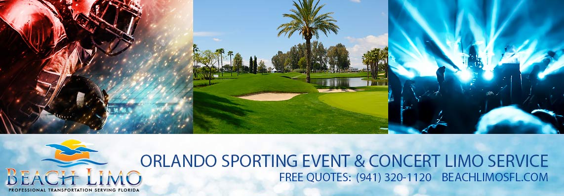 Orlando Sporting Event Limo Service - Orlando Sports Transportation Service - Orlando Concert Limo Rental - Orlando Concert Group Transportation Service