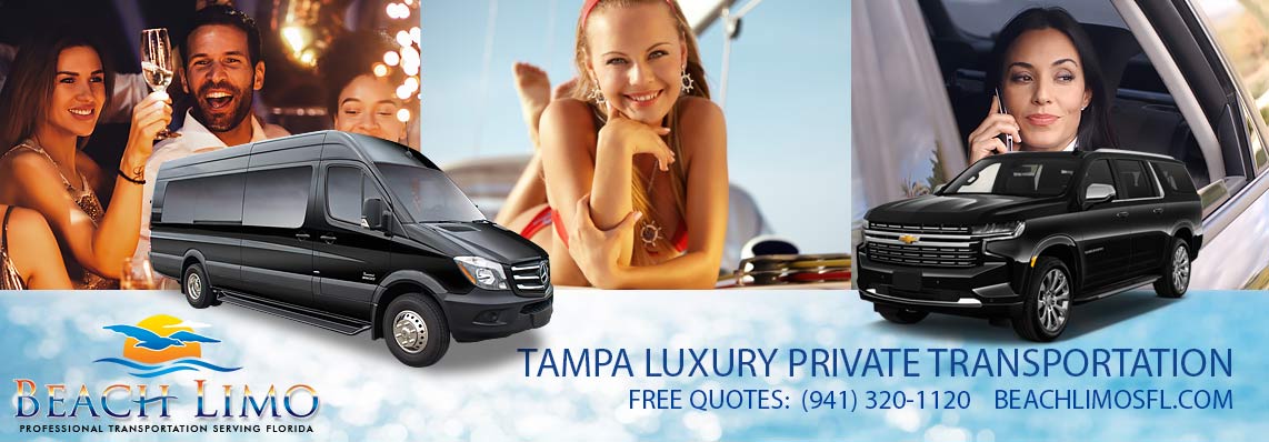 Tampa Limo Service Rental - Tampa Bay Private Transportation - Tampa Black Car Service - Beach Limos Florida